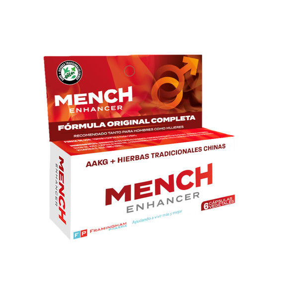 Mench Enhacer Chinese Herbal Dietary Supplement - Aakg + Huang He Capsules (Box of 6 Pills)