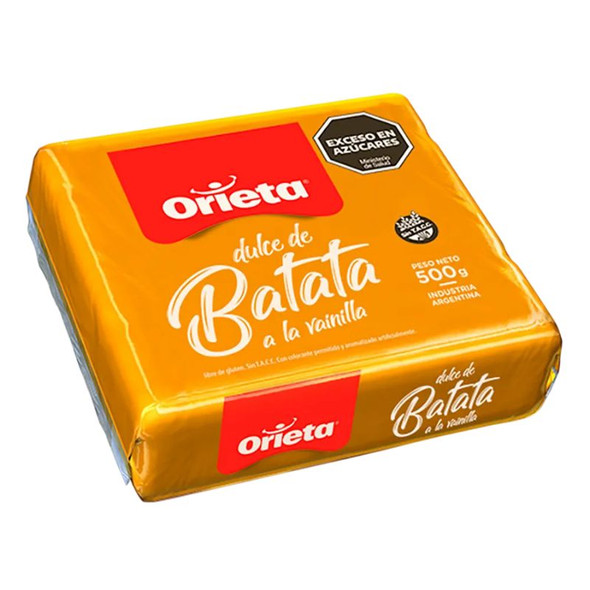Orieta Dulce de Batata with Vanilla Gluten Free, 500 g / 17.64 oz