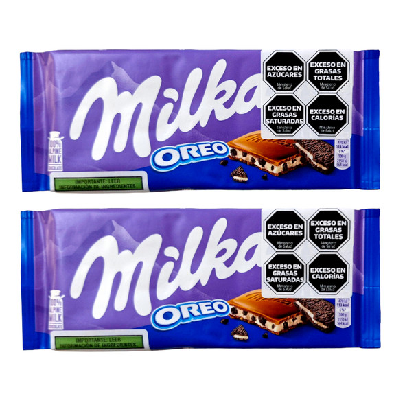 Milka Oreo Chocolate Bars Oreo Filling Barra de Chocolate con Relleno de Oreo, 100 g / 3.52 oz (pack of 2)