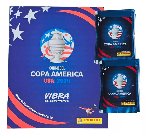 Panini Copa América USA 2024 Album + 10 Packs with 5 stickers each - Limited Edition Collectibles