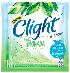 Jugo Clight Limonada Powdered Juice Lemon Flavor No Sugar, 8 g /  0.3 oz (box of 20)