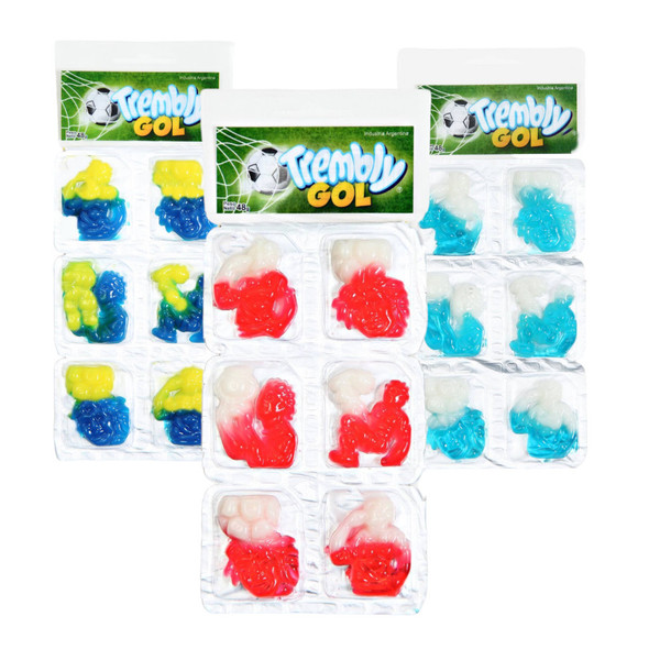 Tembleke Gol Gomitas Jelly Candies Gummies Assorted Flavors, 48 g / 1.7 oz (pack of 3 trays)