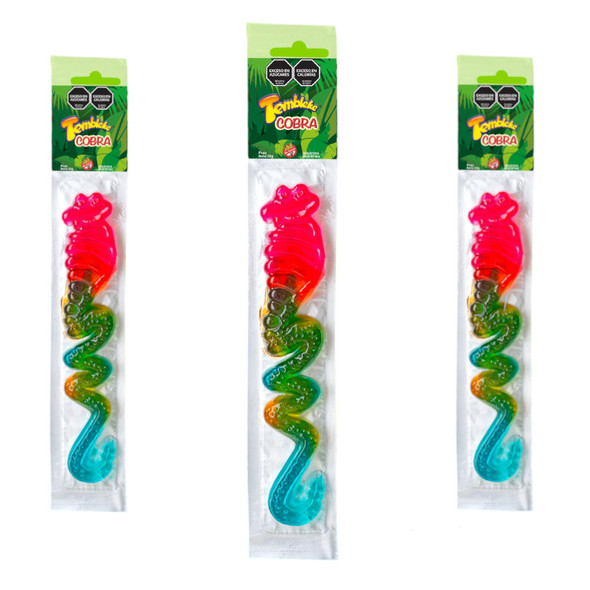 Tembleke Cobra Gomitas Jelly Candies Gummies, 32 g / 1.12 oz (pack of 3 trays)