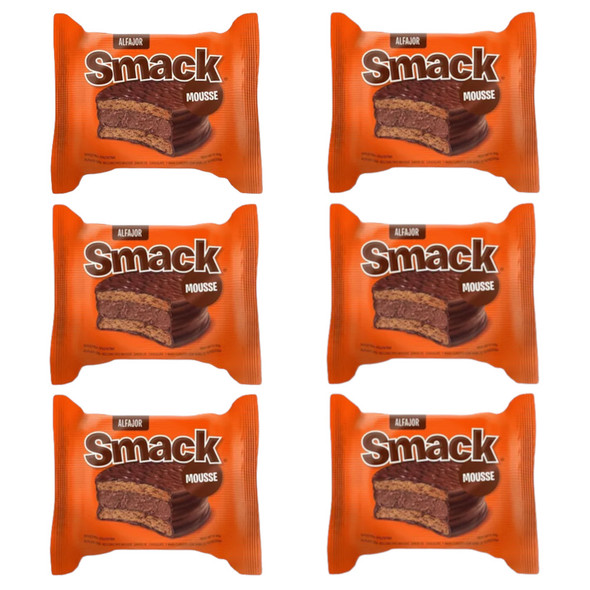 Smack Chocolate-Coated Dulce de Leche Filled Alfajor, 50 g / 1.76 oz (pack of 6)