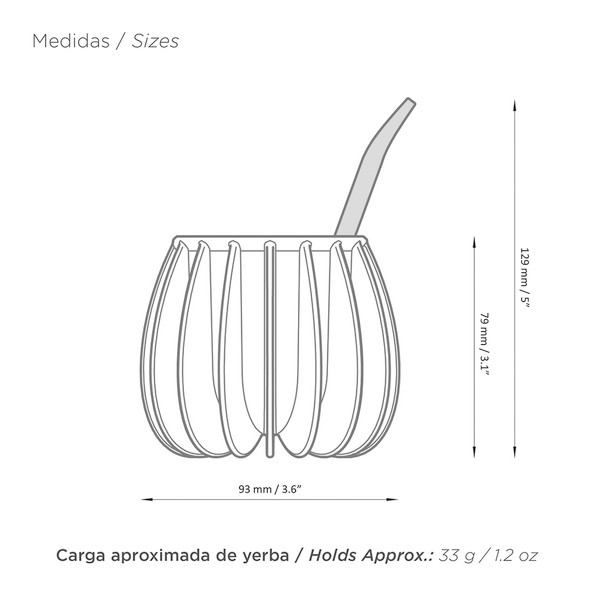 Mate Mateo Touch Gourd Unique Design with Bombilla Included - Dishwasher Safe, Easy To Empty by Silicosas (Various Colors Avilable)