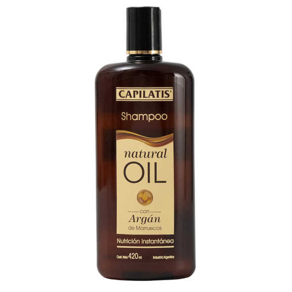 Capilatis Natural Shampoo with Moroccan Argan Oil, Instant Nutrition, 420 ml / 14 fl oz