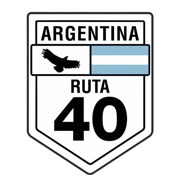 Ruta 40 Argentina Decal, Vinyl Plotter Sticker, Calco de la Ruta 40 Argentina, Durable Vinyl (1 count)