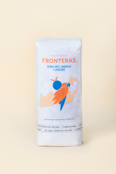 Fronteras Ginger & Orange 4-Piece Combo Yerba Mate Jengibre y Naranja, 500 g / 1.1 lb ea (pack of 4)