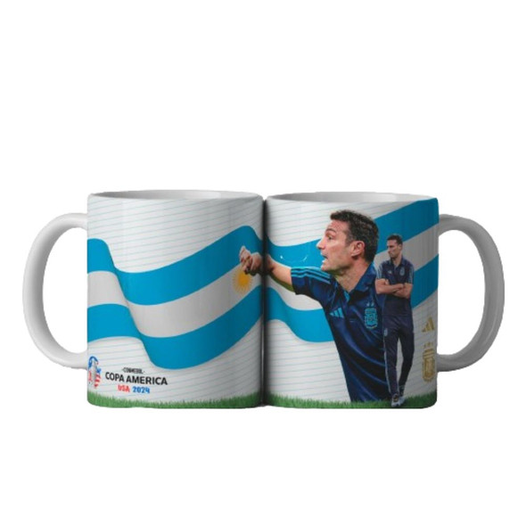 Taza Copa America 2024 & Lionel Scaloni Coffee & Tea Mug Scaloni DT Design - Ceramic Printed Cup