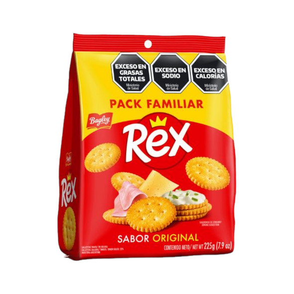 Rex Cheese Snack Crackers Original Flavor Gear Shape Pack Familiar, 225 g / 7.93 oz