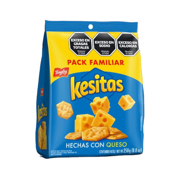 Kesitas Cheese Snack Crackers Hex Shape Pack Familiar, 250 g / 2.6 oz