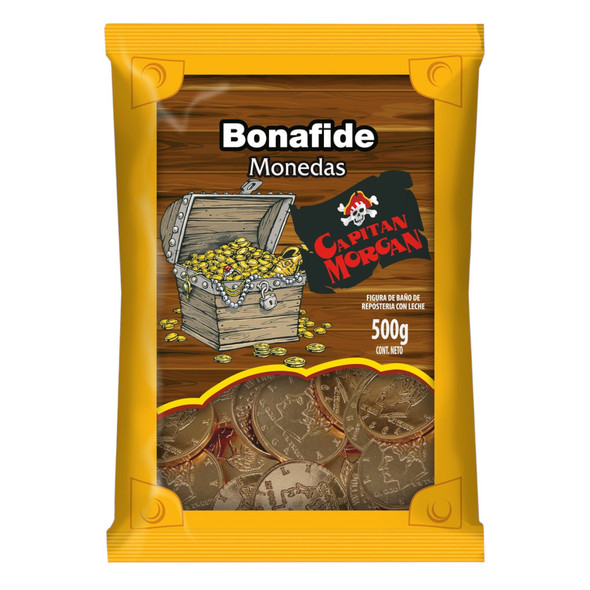Monedas de Chocolate Milk Chocolate Coins by Bonafide, 500 g / 17.63 oz