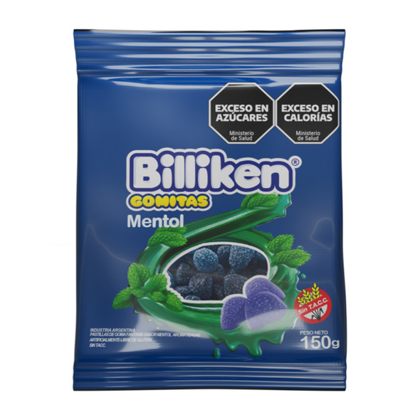 Billiken Gomitas Menthol Candies Gummies, 150 g / 5.29 oz