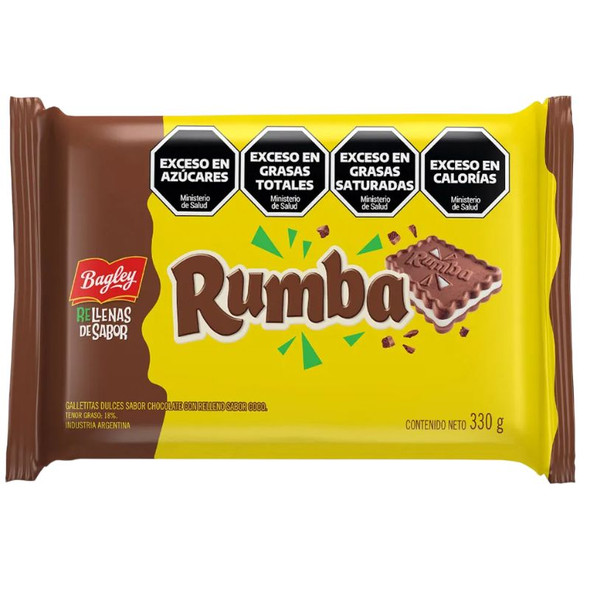 Rumba Sandwich Cookies with Chocolate and Coconut Cream Original Flavor, 330 g / 11.64 oz tripack