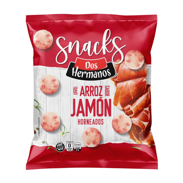 Dos Hermanos Gluten-Free Baked Rice Snacks Serrano Ham Flavor, 80 g / 2.82 oz