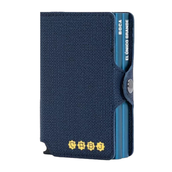 Kyma Official CABJ Xeneize Double Blue RFID Wallet - Secure Licensed Boca Juniors Product