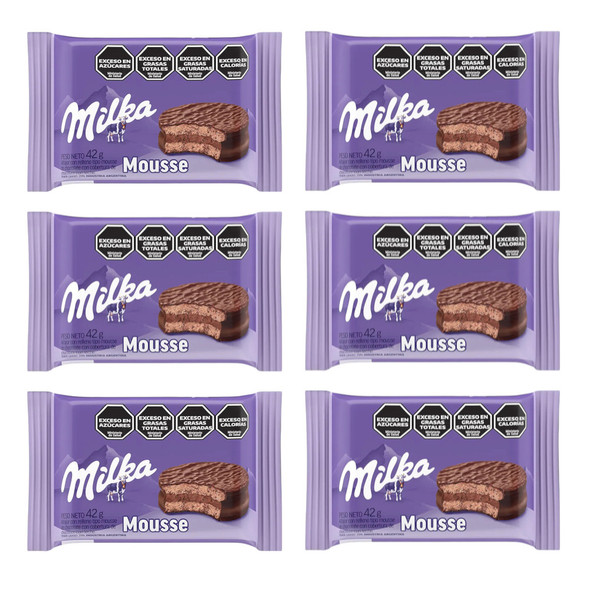 Milka Alfajor Minicake with Chocolate Mousse, 42 g / 1.5 oz (pack of 6)