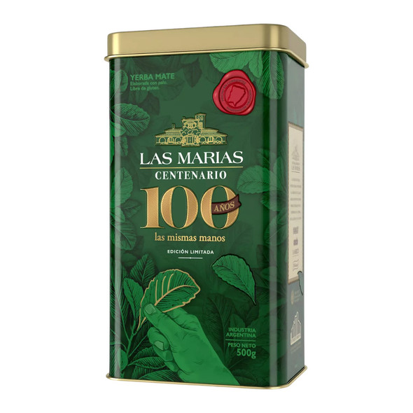 Las Marías Centenario Yerba Mate 500 g + Spout Can - Special Selection, Gluten-Free