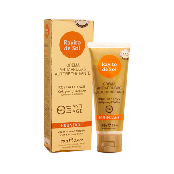 Rayito de Sol Anti-Wrinkle Self-Tanning Cream for Face Collagen & Elastin Antiage, 70 g / 2.4 oz