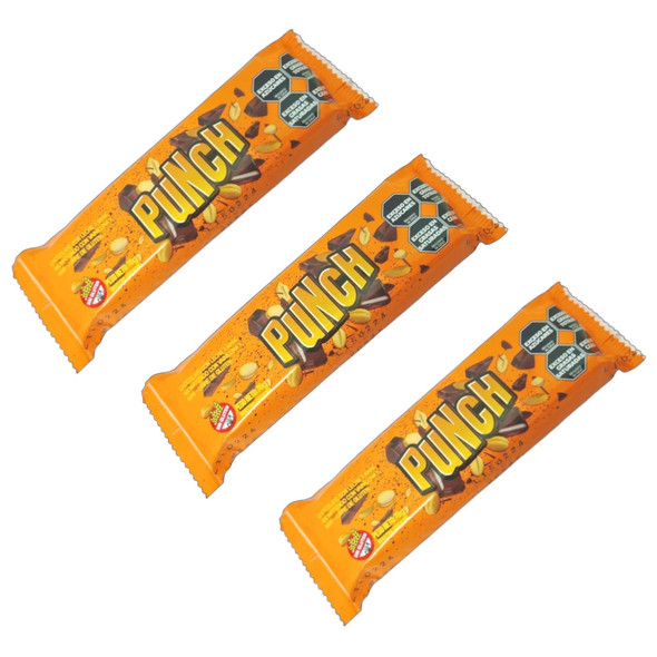 Punch Milk Chocolate & Peanut Gluten-Free, 70 g / 2.47 oz (pack of 3)
