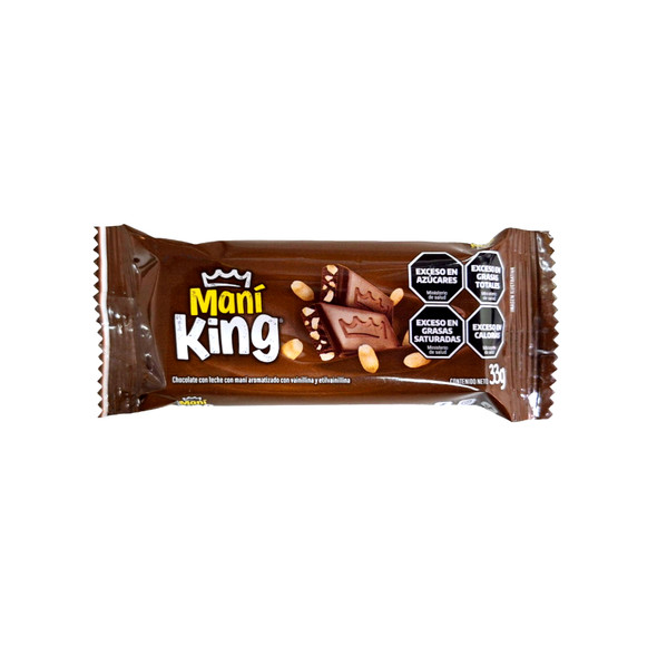 Maní King Milk Chocolate with Peanuts Delicious Snack Pack, 33 g / 1.16 oz (box of 15)