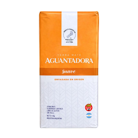 Aguantadora Yerba Mate Suave Soft Brew from Monte Carlo Cooperative, 1 kg / 2.2 lb