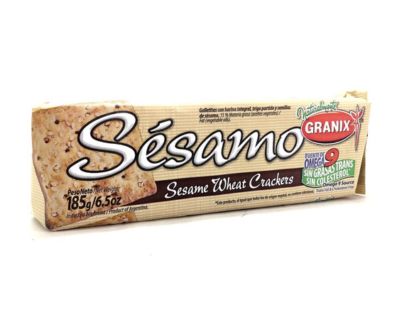 Galletitas Granix Sésamo Sesame Wheat Crackers, 185 g / 6.5 oz (pack of 3)