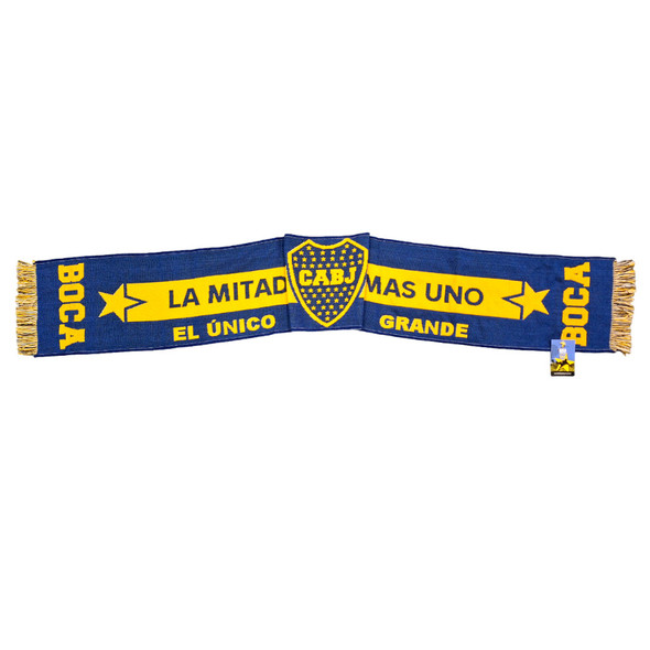 Official Football Team Scarf Club Atlético Boca Juniors Soccer Fan Gear "La Mitad Mas Uno"