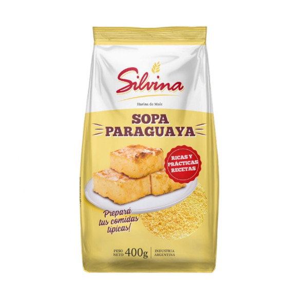 Silvina Corn Flour for Paraguayan Soup Premezcla para Sopa Paraguaya, 400 g / 14.11 oz