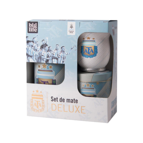 Set de Mate Deluxe AFA Deluxe Mate Set AFA World Champions - Includes Mate + Sugar Bowl + Yerba Holder