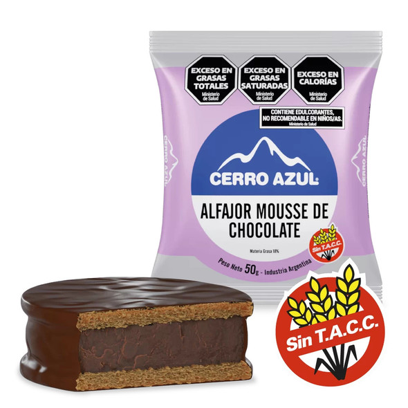 Cerro Azul Assorted Mousse Alfajores Filled with Chocolate & Lemon Mousse, 600 g / 21.16 oz (box of 12)