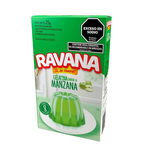 Ravana Green Apple Flavored Diet Gelatin, 25 g / 0.88 oz