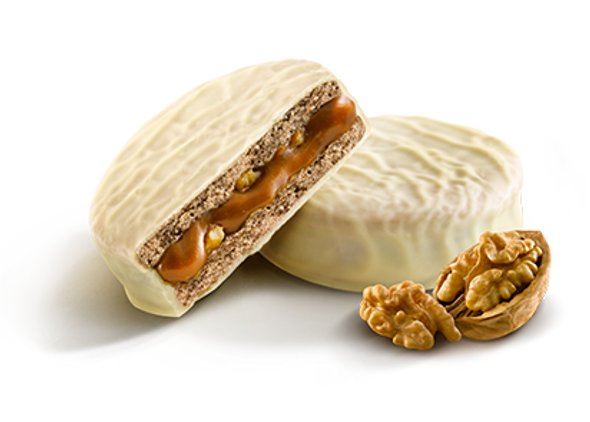 Havanna Alfajor Nuez, White Chocolate with Nuts and Dulce de Leche (box of 6)