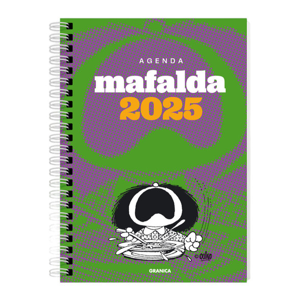 Agenda Granica Mafalda by Quino 2025 Agenda with Stickers, Clipboard Cover, Hardcover, Spiral & Elastic