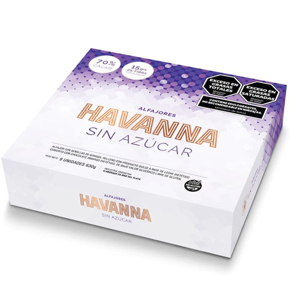Havanna Sugar-Free Alfajores with Sunflower Seeds & Diet Dulce de Leche, Gluten-Free, 630 g / 22.22 oz (Box of 9)