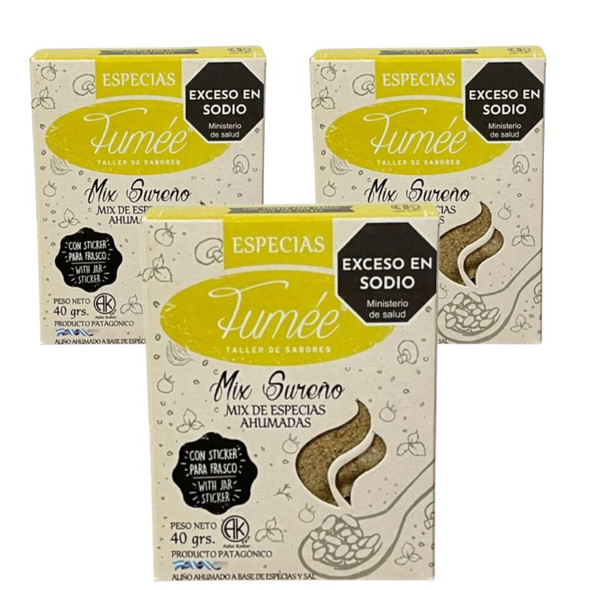 Fumée Southern Spice Mix Ahumado – Natural Smoked Sureño Mix Especias Ahumadas, 40 g / 1.41 oz (pack of 3)