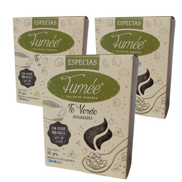 Fumée Smoked Green Tea Loose Leaf Té Verde Ahumado, 30 g / 1.05 oz (pack of 3)