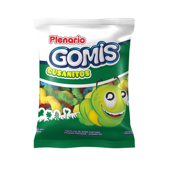 Plenario Gomis Gusanitos Fruity Gum Candy, 500 g / 17.64 oz