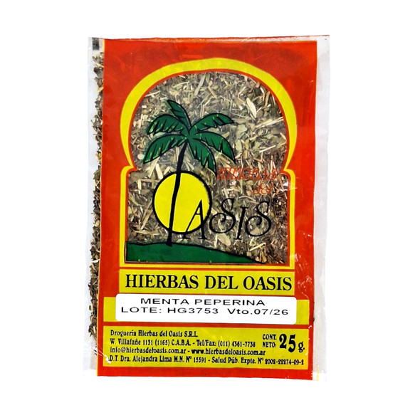 Hierbas del Oasis Menta Peperina Herbal Tea for Infusions, 25 g / 0.88 oz