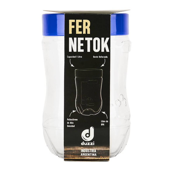Cimarrón Fernetok Fernet Glass, Polypropylene, with Colorful Rim, 1l (Various Colors Available)