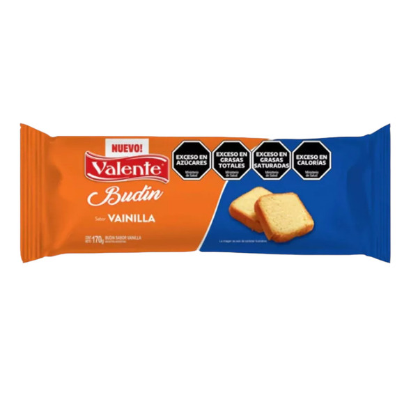 Valente Budín de Vainilla Vanilla Flavored Pudding Perfect Pound Cake for Mates, 170 g / 5.99 oz