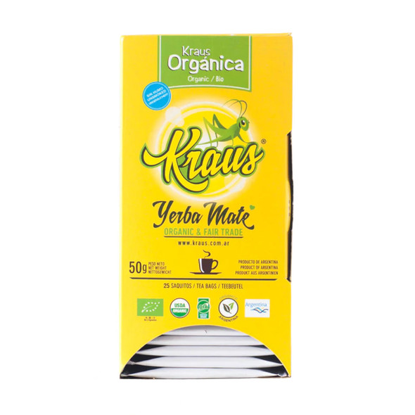 Kraus Organic Mate Cocido Tea Bags, 50g / 1.76 oz (box of 25 bags)