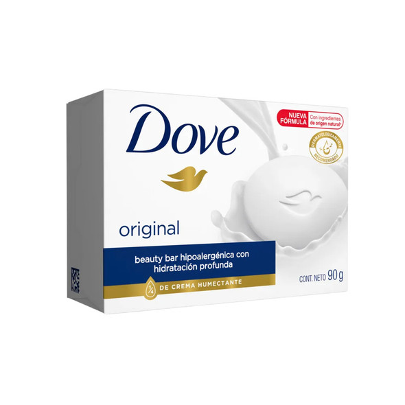 Dove Jabón Soap Bar with Moisturizer Cream, 90 g / 3.17 oz