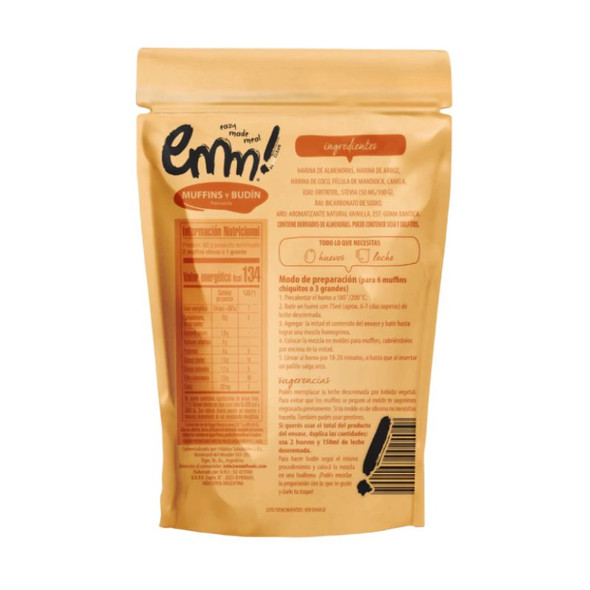 Emm! Vanilla Muffin & Pound Cake Mix, Gluten-Free Baking Pre-Mix, 200 g / 7.05 oz