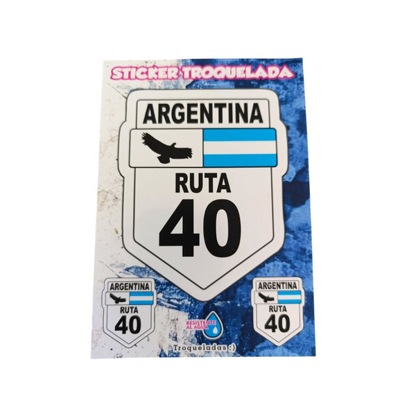Ruta 40 Waterproof Vinyl Stickers, Self-Adhesive, Durable, Ideal for Cars, Laptops, and More