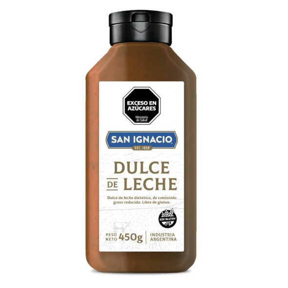 San Ignacio Dietetic Dulce de Leche Family Bottle, Gluten-Free, 450 g / 15.87 oz