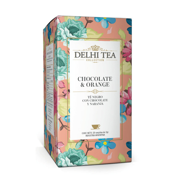 Delhi Tea Collection Black Tea with Chocolate, Orange, Cocoa & Cinnamon (box of 20 bags)