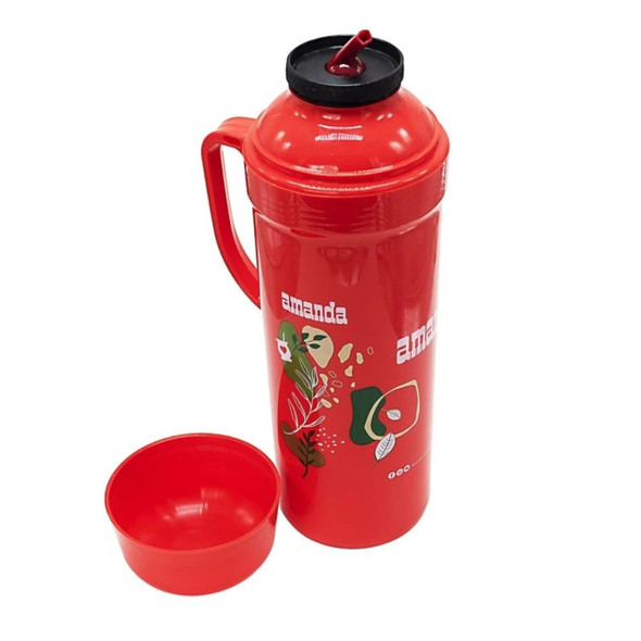 Amanda Red Mate Thermos with Pouring Spout, 1 L / 33.8 oz