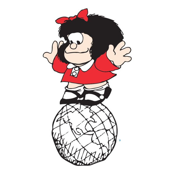 Imanias Mafalda & The World Magnet Collection, 10.7 cm x 6.2 cm (4.21' x 2.44') – Argentinian Fridge Magnet