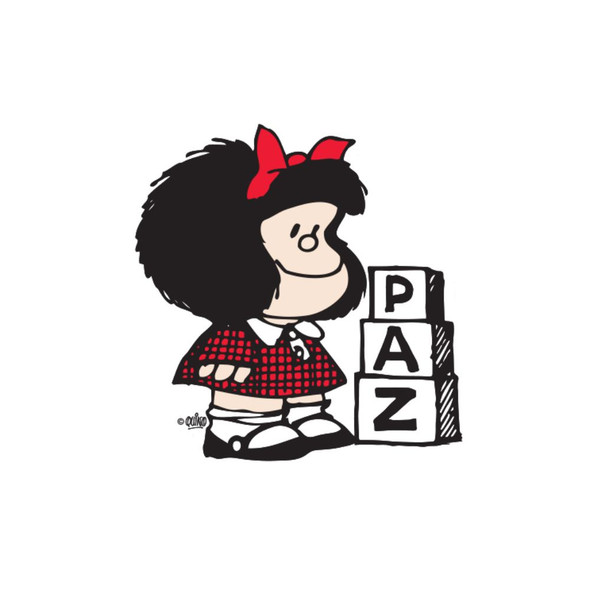 Imanias Mafalda Peace Magnet Collection, 7 cm x 7 cm (2.75' x 2.75') – Argentinian Fridge Magnet